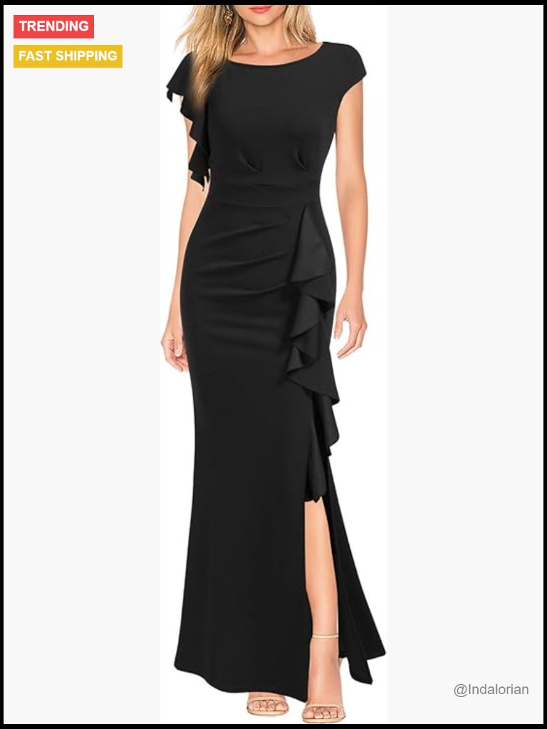 Split Bodycon Mermaid Evening Cocktail Long Dress